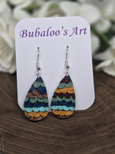 Aurora Mermaid Polymer Clay Earrings ~ Bubaloo's Art A86