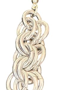 Bright Silver Anodized Aluminum Jump Ring Earrings