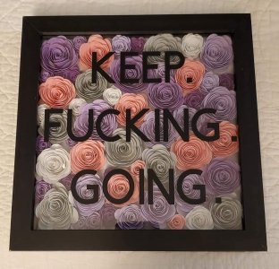 Hand Rolled Paper Flower Shadow Box