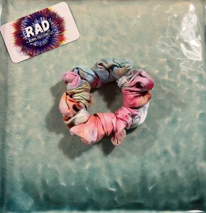 Light Rainbow TieDye scrunchie