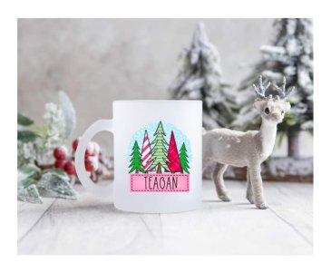 Personalized Frosted Christmas Mugs