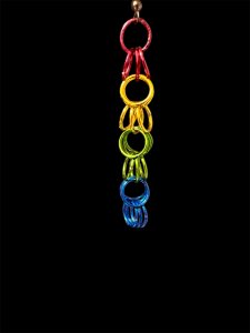 Rainbow Shaggy Loop Earrings