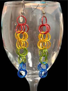 Rainbow Shaggy Loop Earrings