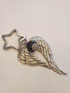 Red Coral Angel Keyring