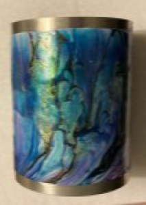 Blue, Teal, Pink & Gold cuff Bracelet