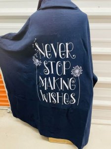 Never Stop Making Wishes Stadium Blanket