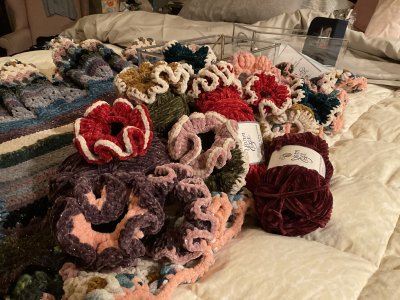 Crochet’d Holiday Scrunchie Sets (2 per set)