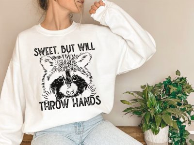 Raccoon Rumble: Sweet, But Will Throw Hands T-Shirt