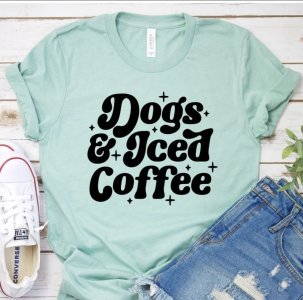 Paws and Brews: Dogs and Iced Coffee T-Shirt
