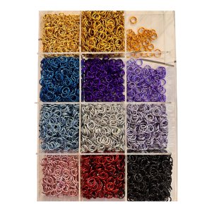 Green on Green Love Knot Jump Ring Earrings