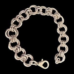 Silver Anodized Aluminum Jump Ring Bracelet