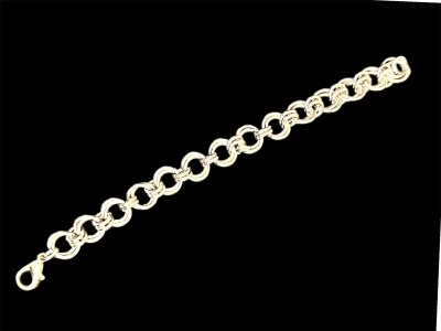 Silver Anodized Aluminum Jump Ring Bracelet