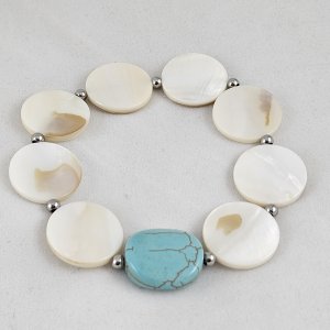 Shell & Turquoise Bracelet
