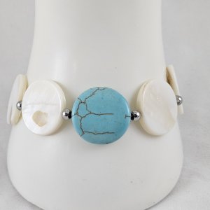 Shell & Turquoise Bracelet