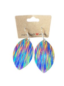 Faux Leather Teardrop Earrings