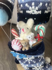 Blue Snowflake Gnome w/ Stocking