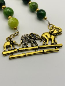 Semiprecious Beaded Elephant Necklace