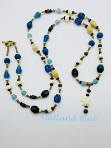 Blue Elephant Necklace