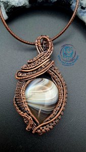 Botswana Copper Wire Wrapped Pendant