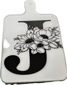 Customized Resin Cutting Board - Initial J