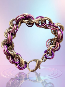 Vibrant Anodized Aluminum Jump Ring Bracelet