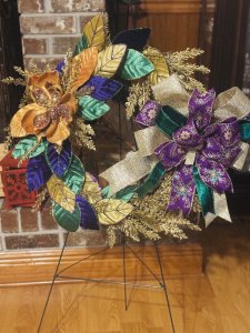 Mardi Gras wreath