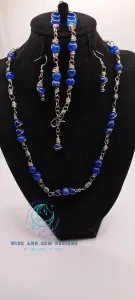Blue Dragon Vein Beads Set