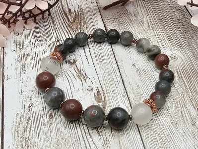 African Bloodstone Stretch Bracelet