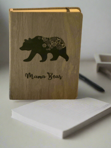 Custom, Personalized wood covered notebooks