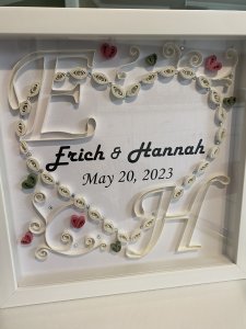 Quilled Heart with Initials