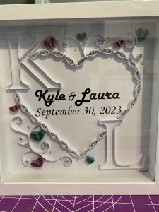 Quilled Heart with Initials