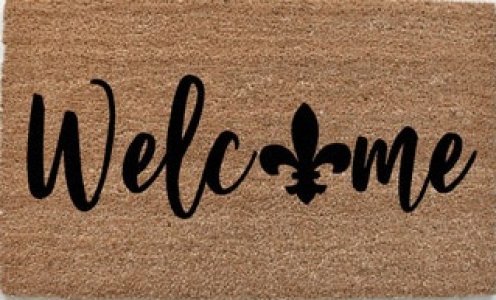 Welcome Fluer De Lis  Mat