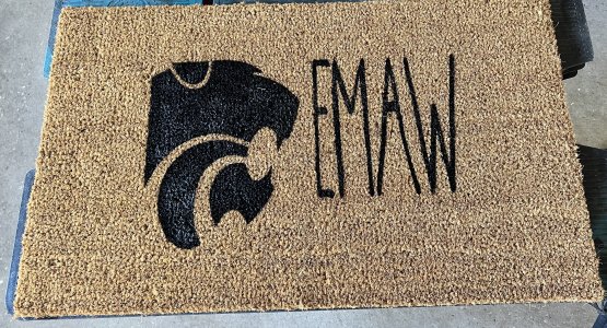 K-state Emaw door mat