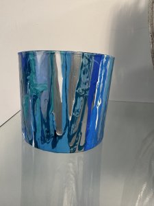 Acrylic Pour Decorative Glass Candle Holder