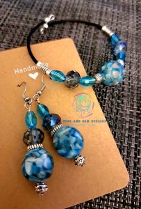 Blue Mother of Pearl Set