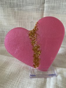 Resin Heart Coaster