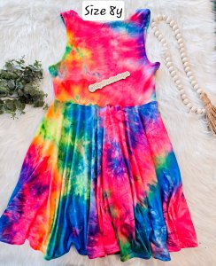 Tye dye Tank Twirl dress Size 8y