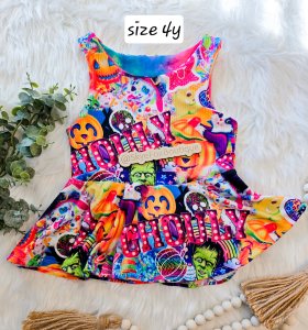 Neon Tank Peplum Size 4T