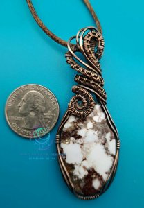 Wild Horse Jasper Copper Wire Wrapped Pendant