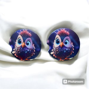 Owl Ceramic Car Coasters