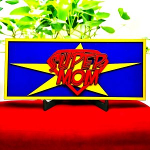 SuperMom Desk Sign Bookshelf Decor