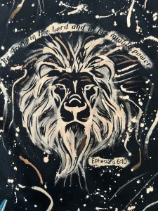 Hand designed Lion Eph. 6::10