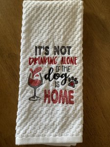 100% Cotton machine Embroidered Kitchen Towel
