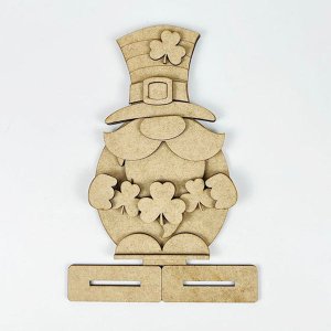 Leprechan Gnome Shelf Sitter - DIY seasonal home decor craft kit - Set of 1