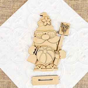 Beach Gnome Shelf Sitter - DIY home decor craft kit - Set of 1
