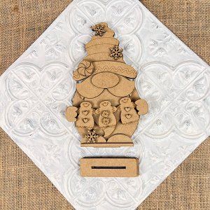 Gingerbread Gnome Shelf Sitter - DIY seasonal home decor craft kit - Set of 1