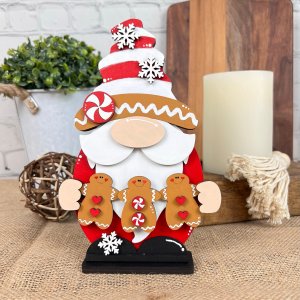 Gingerbread Gnome Shelf Sitter - DIY seasonal home decor craft kit - Set of 1