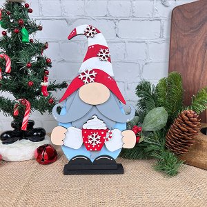 Hot Cocoa Gnome Shelf Sitter - DIY seasonal home decor craft kit - Set of 1