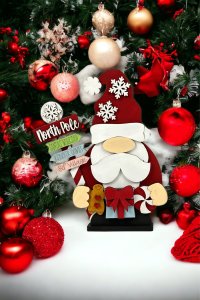 Santa Gnome Shelf Sitter - DIY seasonal home decor craft kit - Set of 1