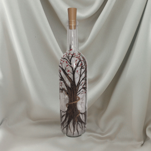 Bottle Vase - Tree of Life/Clear